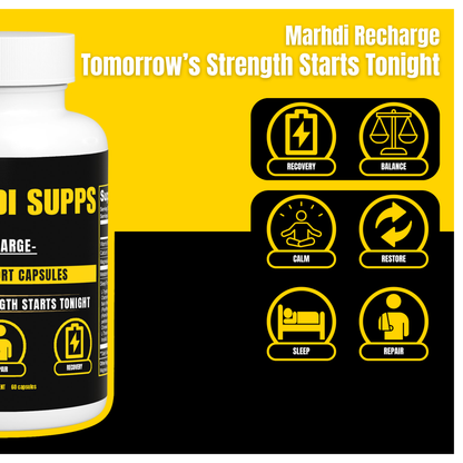 MARHDI RECHARGE – The Night Shift: Built for Rest, Repair, and Reset.