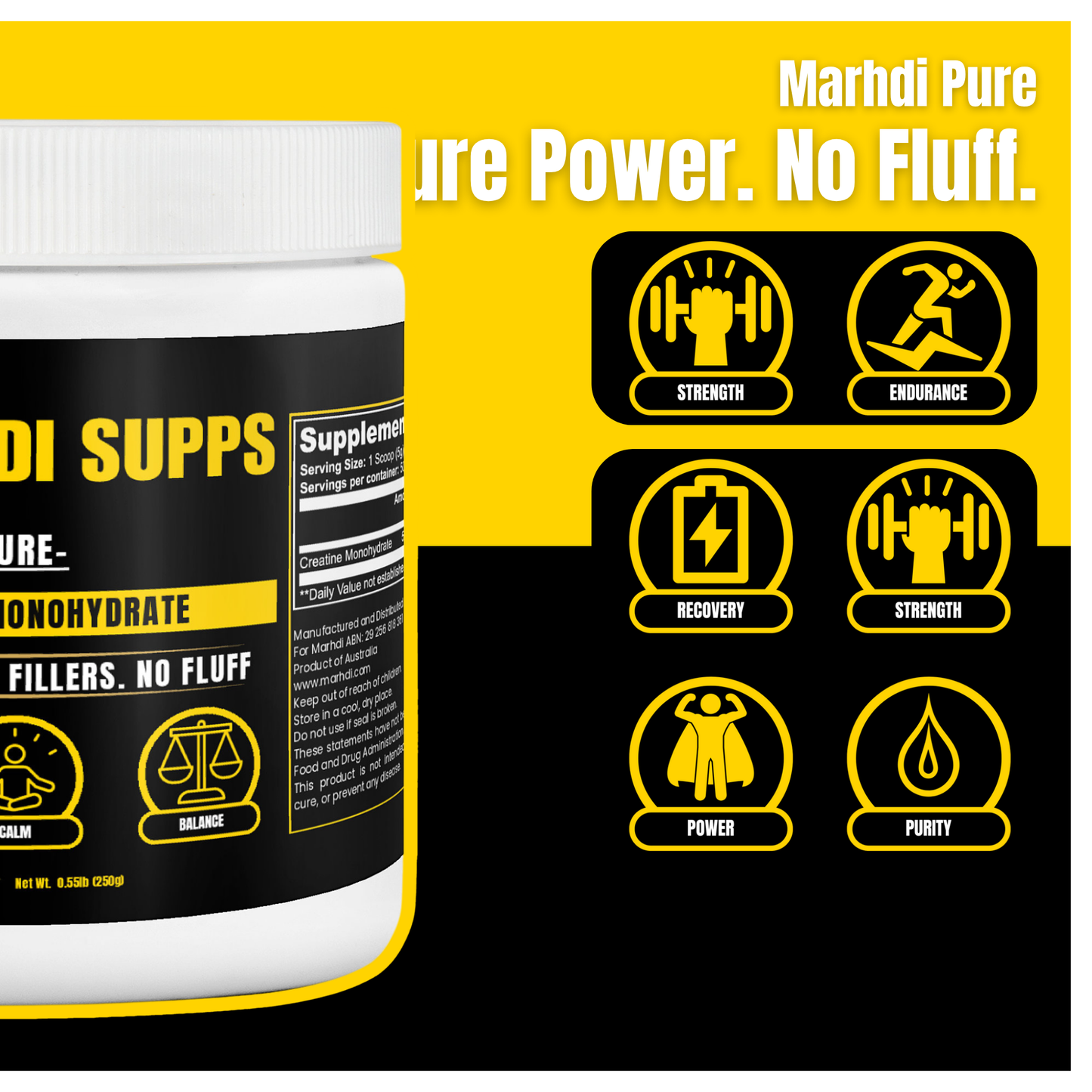 MARHDI PURE – The Power Standard: Built for Strength, Size, and Output.