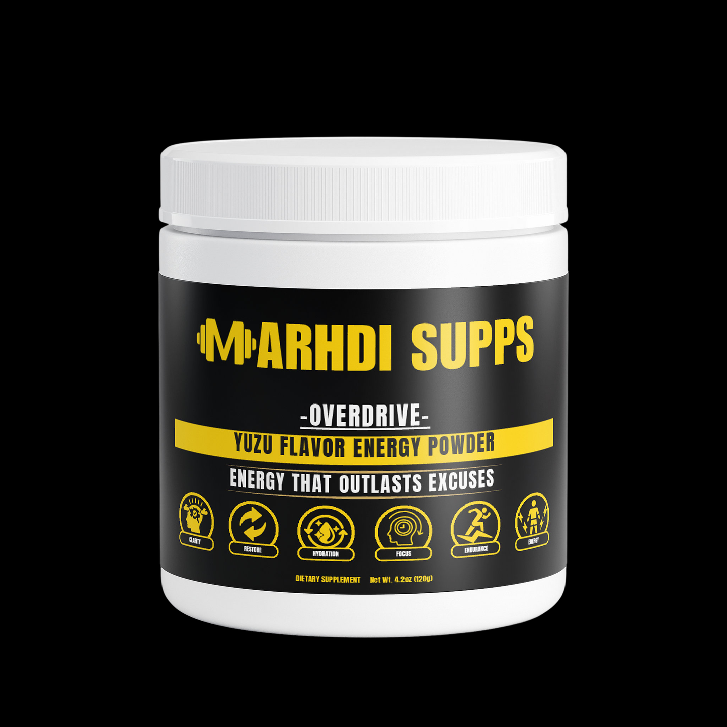 MARHDI OVERDRIVE – Your Daily Edge: Built for Focus, Endurance, and Drive.