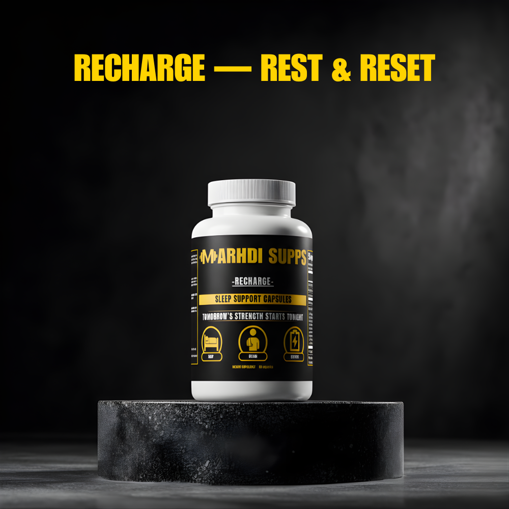 MARHDI RECHARGE – The Night Shift: Built for Rest, Repair, and Reset.
