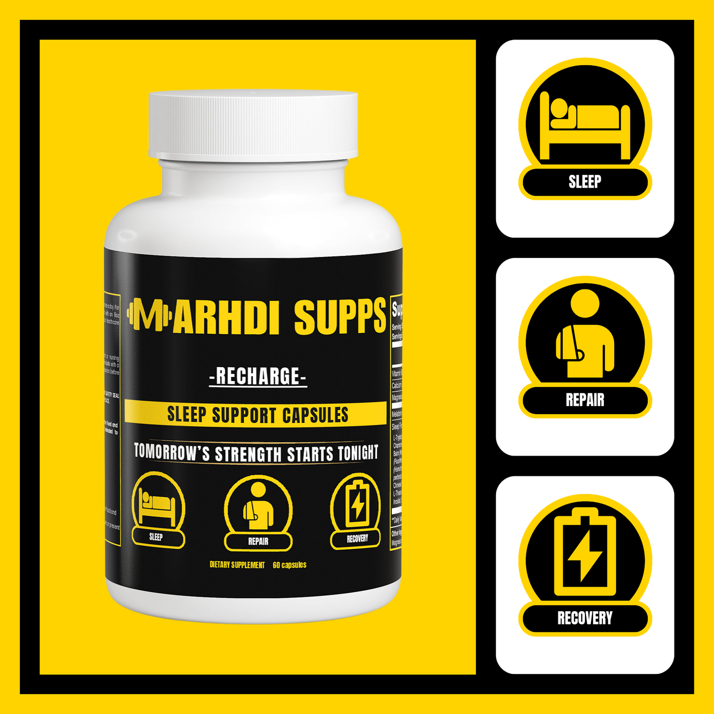 MARHDI RECHARGE – The Night Shift: Built for Rest, Repair, and Reset.